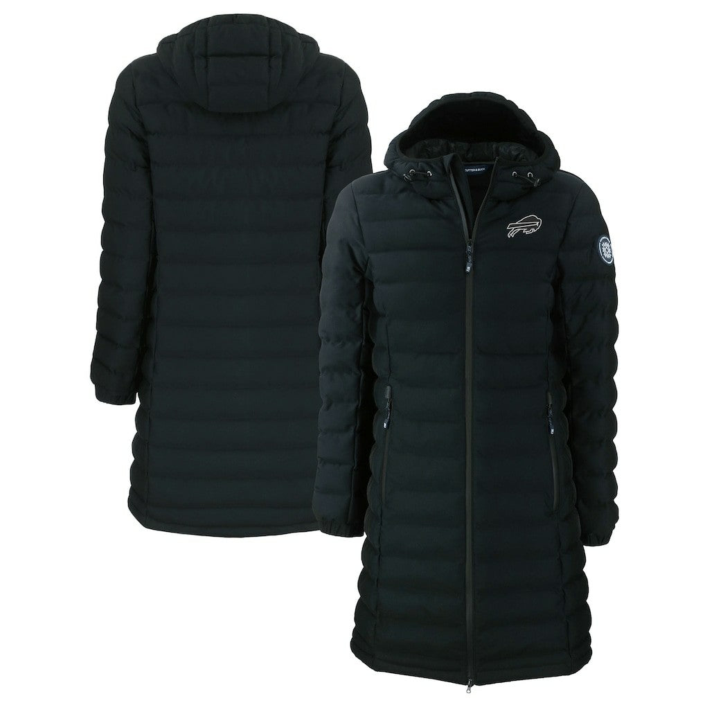 Cutter & Buck Women's Mission Ridge Repreve Eco Insulated Full-Zip Hoodie Long Puffer Jacket - Buffalo Bills Hoodies