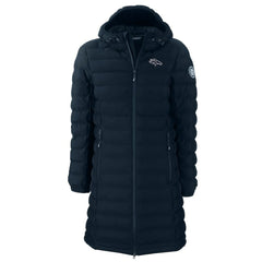 Cutter & Buck Women's Mission Ridge Repreve Eco Insulated Full-Zip Hoodie Long Puffer Jacket - Denver Broncos Hoodies