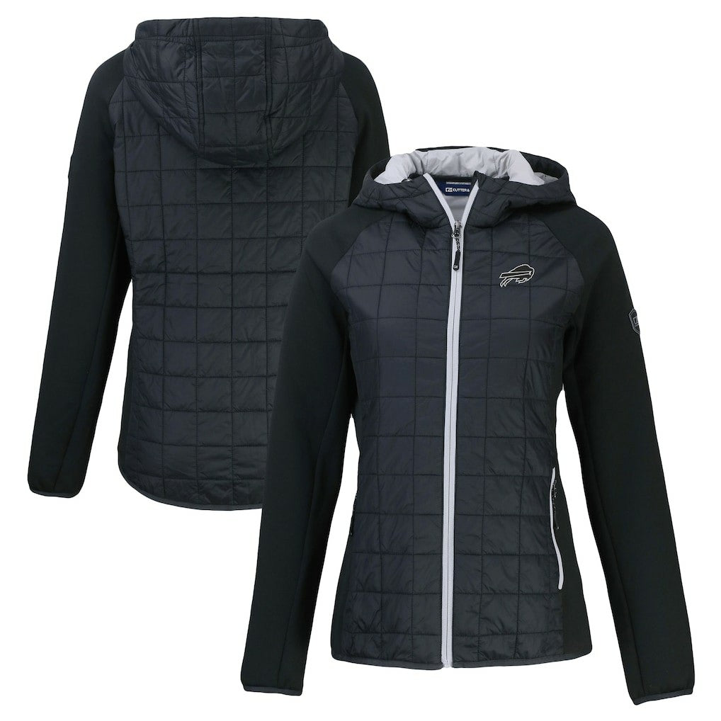 Cutter & Buck Women's Rainier PrimaLoft Eco Hybrid Full-Zip Hoodie Jacket - Buffalo Bills Hoodies
