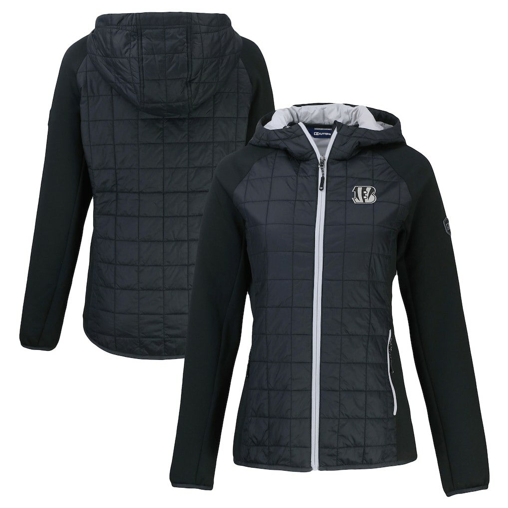Cutter & Buck Women's Rainier PrimaLoft Eco Hybrid Full-Zip Hoodie Jacket - Cincinnati Bengals Hoodies