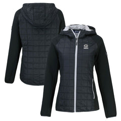 Cutter & Buck Women's Rainier PrimaLoft Eco Hybrid Full-Zip Hoodie Jacket - Green Bay Packers Hoodies
