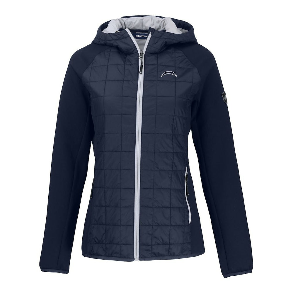 Cutter & Buck Women's Rainier PrimaLoft Eco Hybrid Full-Zip Hoodie Jacket - Los Angeles Chargers Hoodies