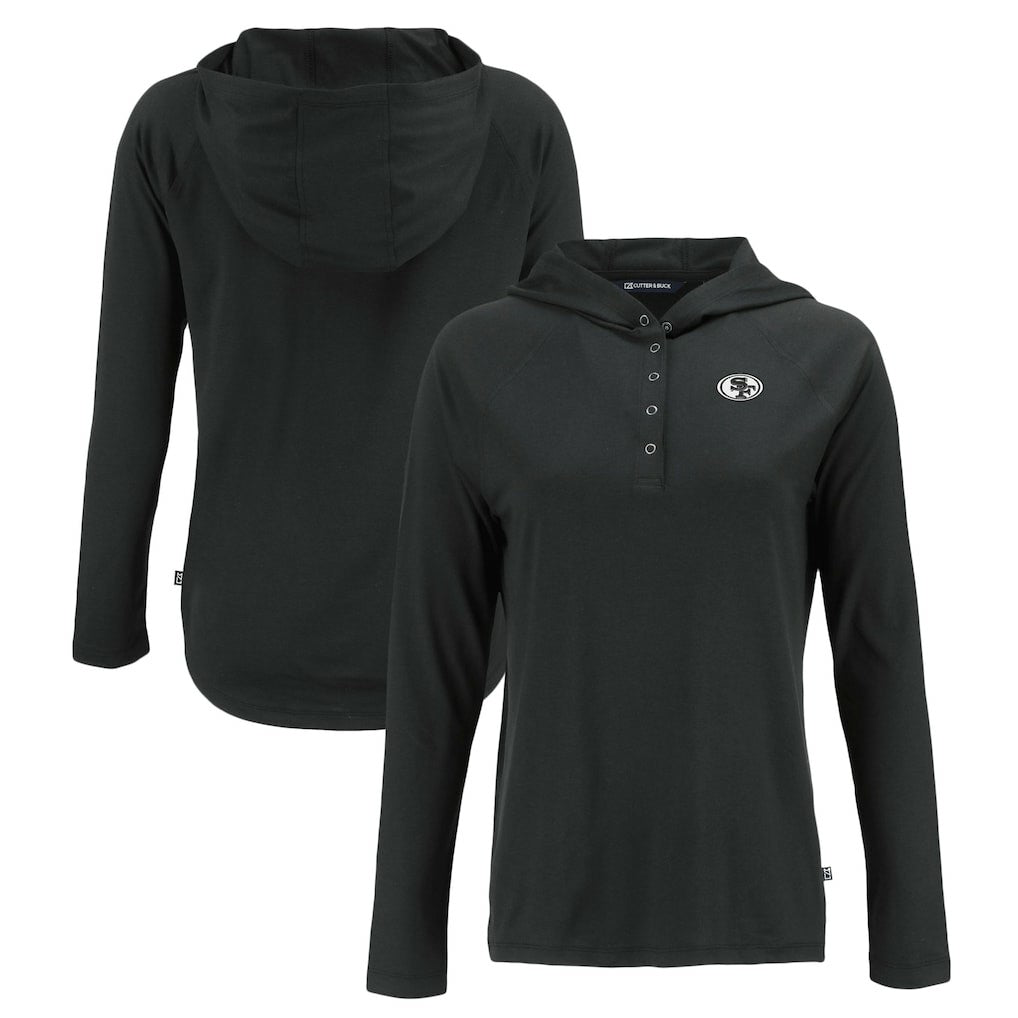 Cutter & Buck Women's Coastline Epic Comfort Eco Recycled Long Sleeve Hoodie T-Shirt - San Francisco 49ers Hoodies