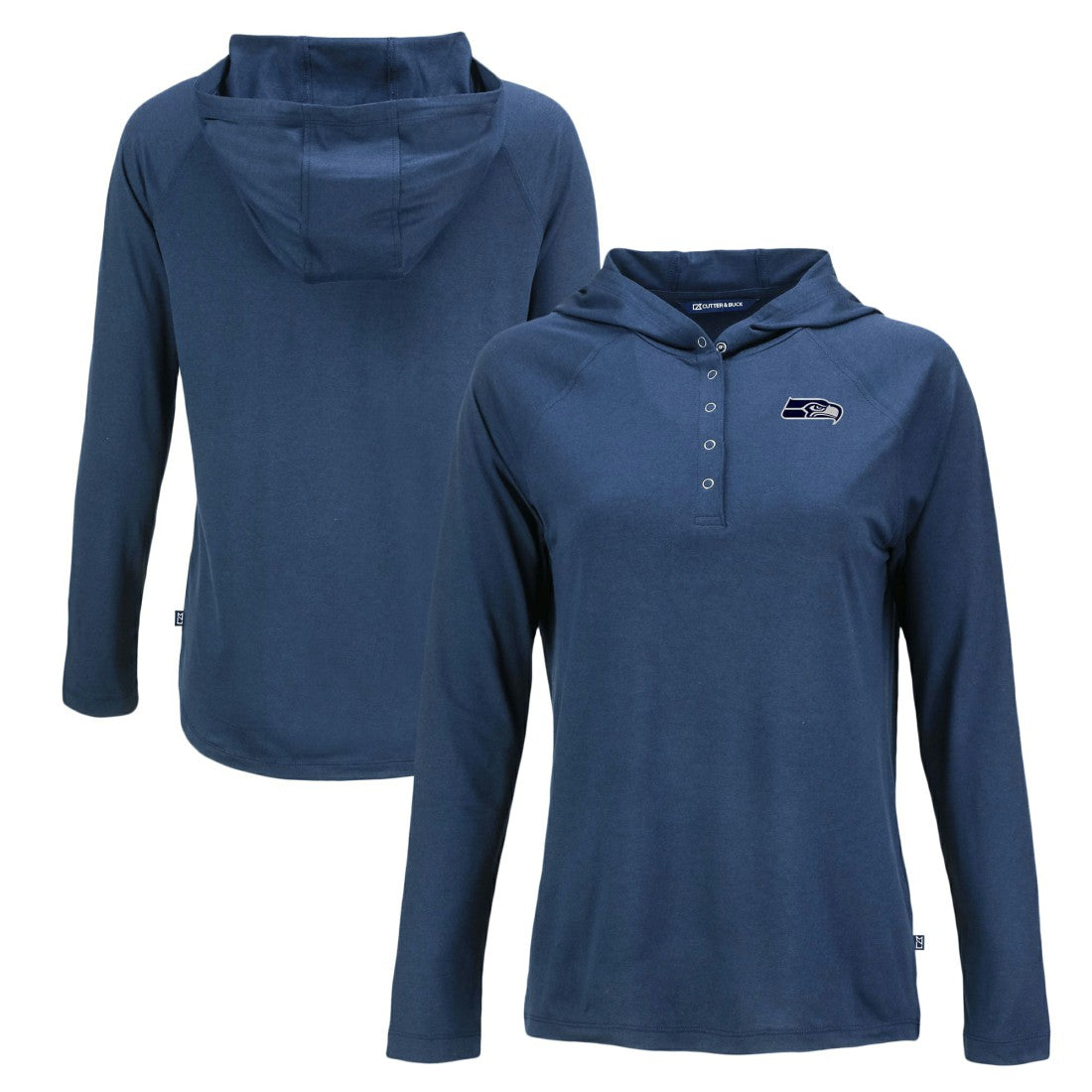 Cutter & Buck Women's Coastline Epic Comfort Eco Recycled Long Sleeve Hoodie T-Shirt - Seattle Seahawks Hoodies
