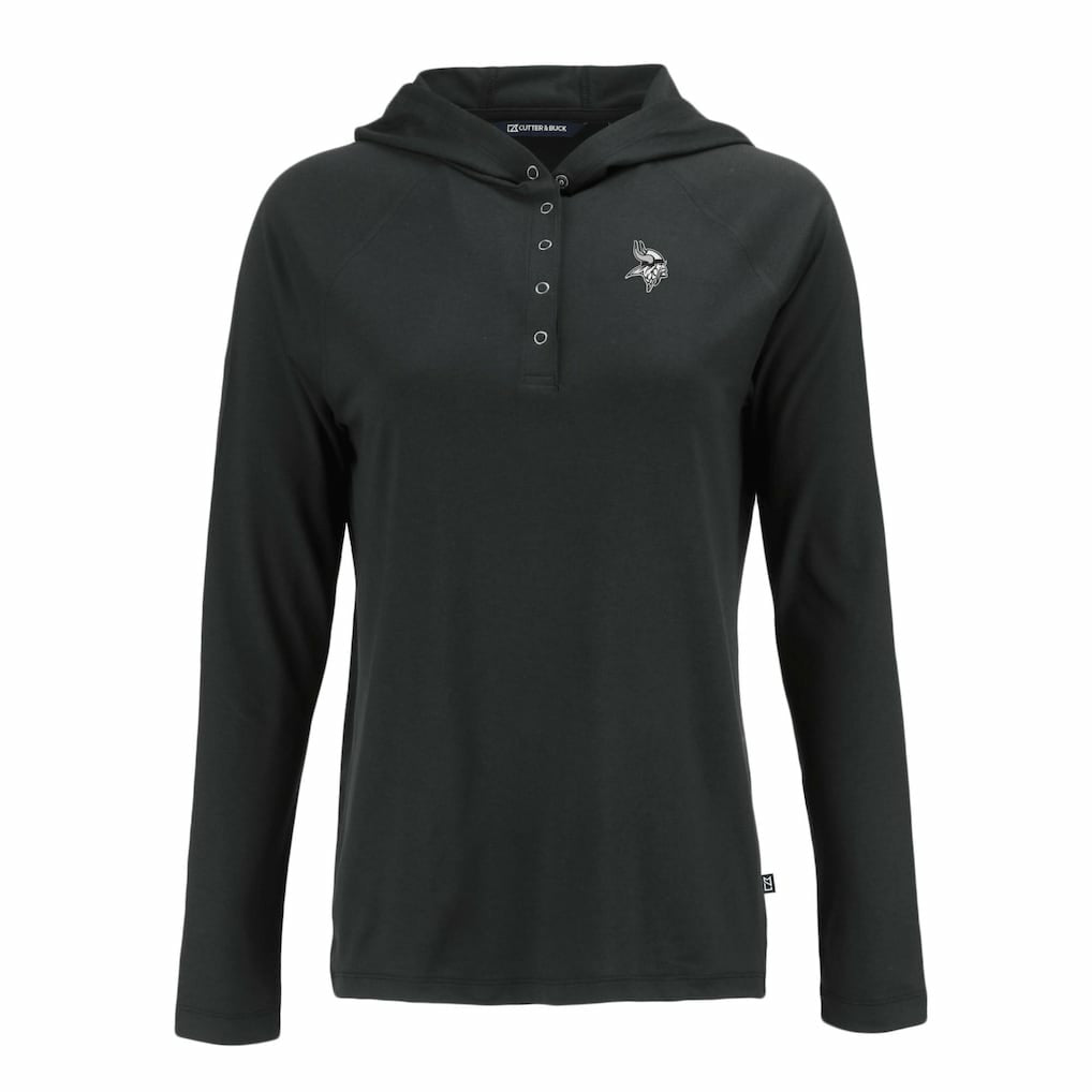 Cutter & Buck Women's Coastline Epic Comfort Eco Recycled Long Sleeve Hoodie T-Shirt - Minnesota Vikings Hoodies