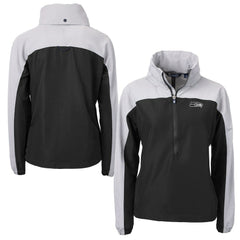 Cutter & Buck Women's Charter Eco Recycled Half-Zip Hoodie Anorak Jacket - Seattle Seahawks Hoodies