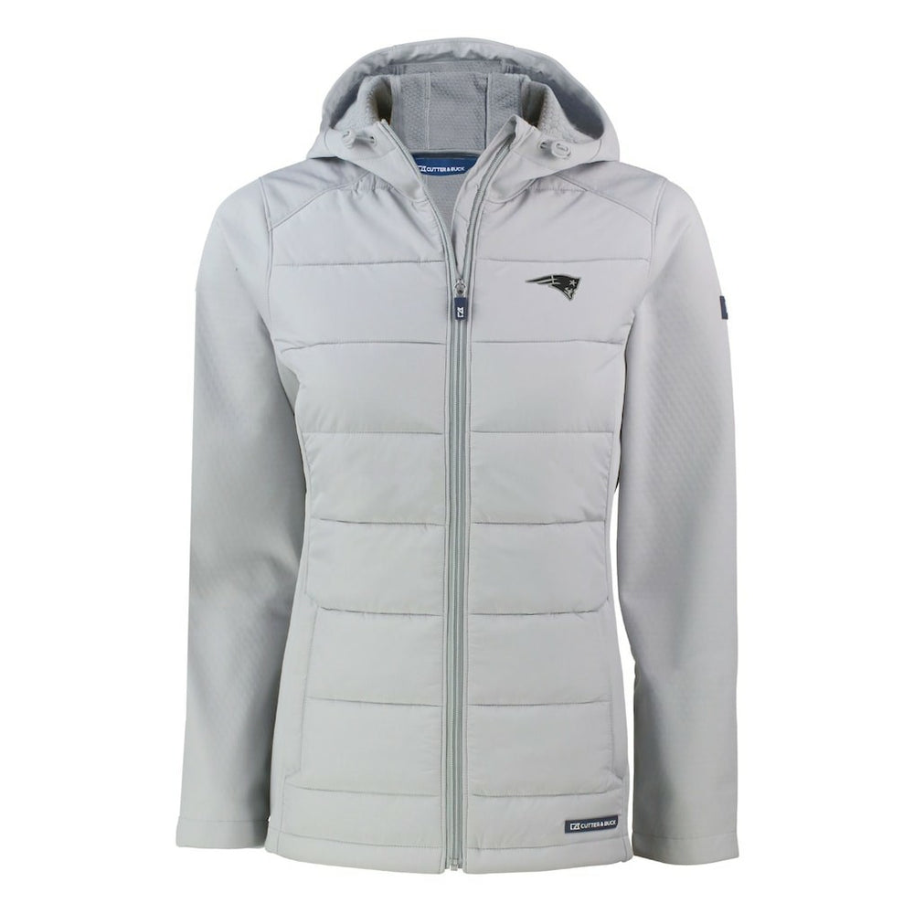 Cutter & Buck Women's Evoke Hybrid Eco Softshell Recycled Full-Zip Hoodie Jacket - New England Patriots Hoodies