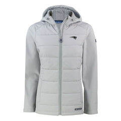 Cutter & Buck Women's Evoke Hybrid Eco Softshell Recycled Full-Zip Hoodie Jacket - New England Patriots Hoodies