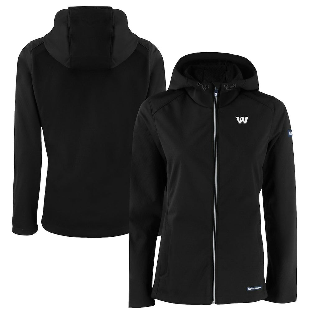 Cutter & Buck Women's Evoke Eco Softshell Recycled Full-Zip Hoodie Jacket - Washington Commanders Hoodies