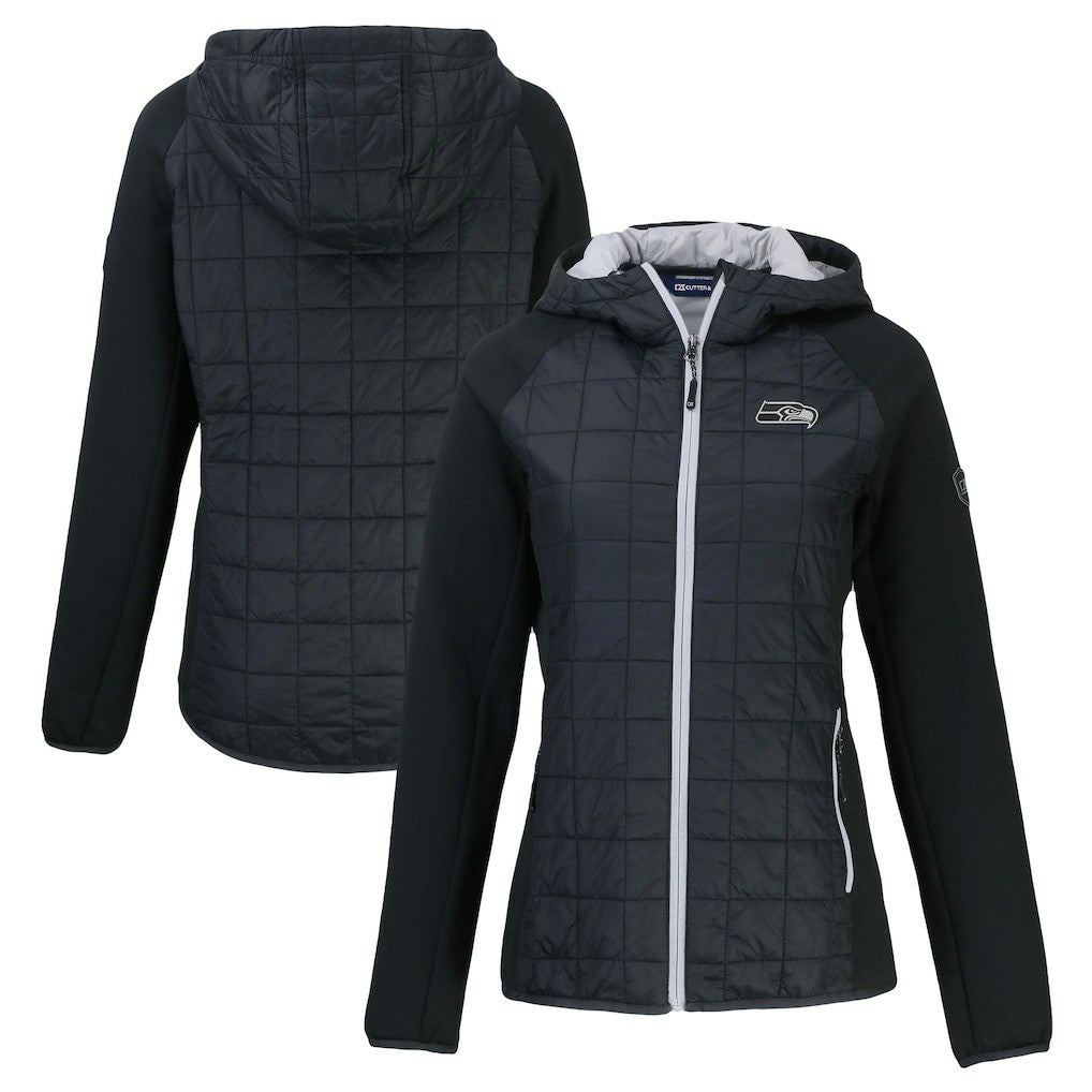 Cutter & Buck Women's Rainier PrimaLoft Eco Hybrid Full-Zip Hoodie Jacket - Seattle Seahawks Hoodies