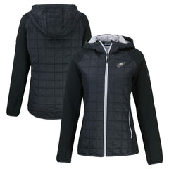 Cutter & Buck Women's Rainier PrimaLoft Eco Hybrid Full-Zip Hoodie Jacket - Philadelphia Eagles Hoodies