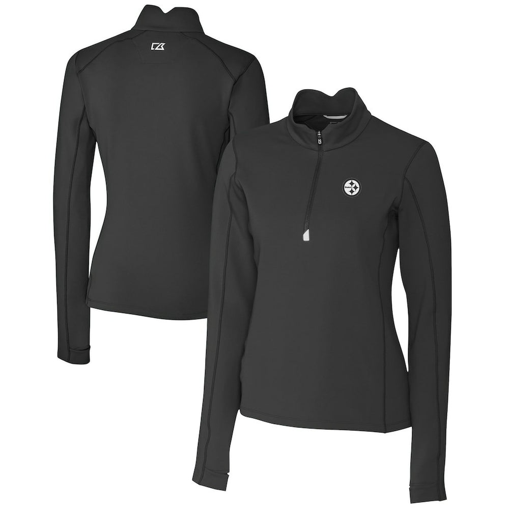 Cutter & Buck Women's Traverse Stretch DryTec Quarter-Zip Top - Pittsburgh Steelers Tops