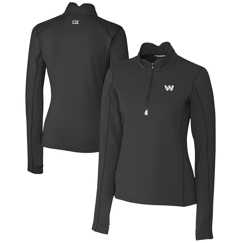Cutter & Buck Women's Traverse Stretch DryTec Quarter-Zip Top - Washington Commanders Tops