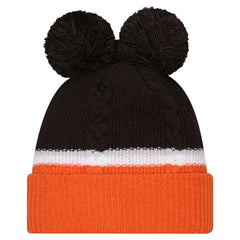 Women's Double Bubble Cuffed Knit Hat with Poms - Cincinnati Bengals Hats