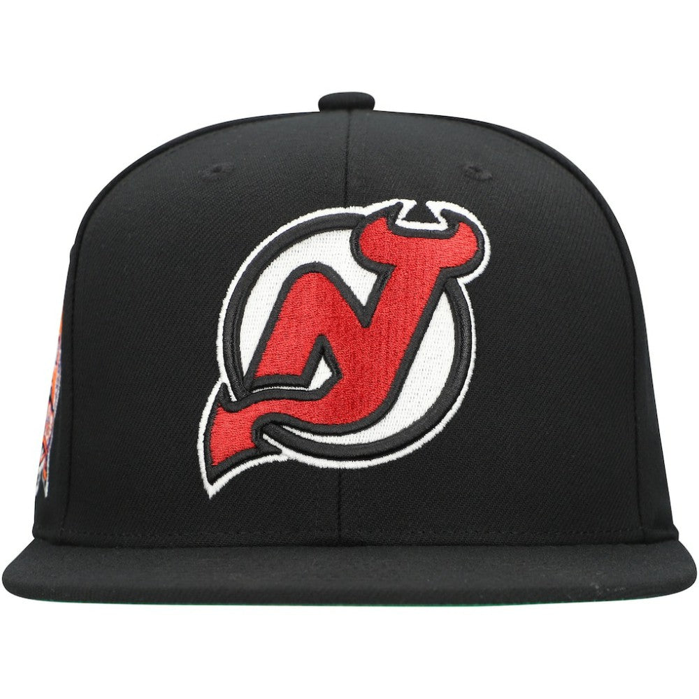 NHL New Jersey Devils Mitchell & Ness Core Top Spot Snapback Hat