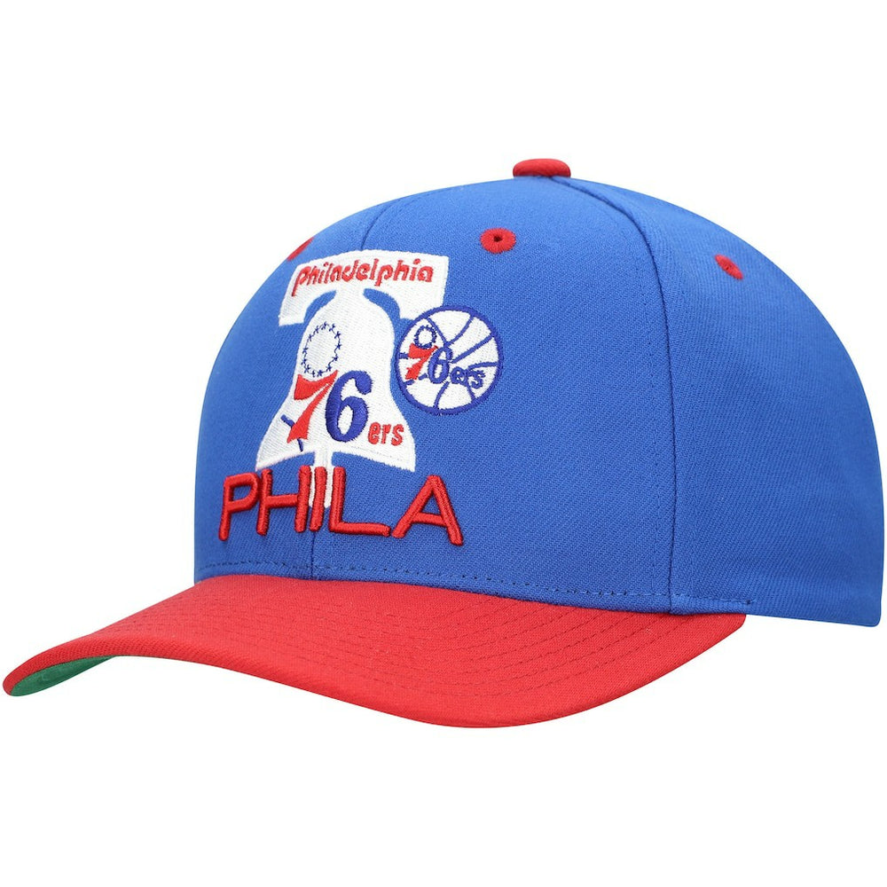 Mitchell & Ness Philadelphia 76ers All In 2.0 Pro Crown Snapback Hat