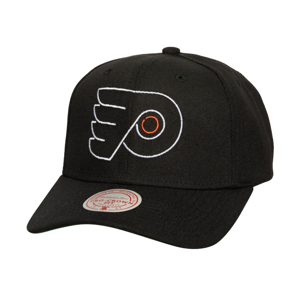 NHL Philadelphia Flyers Mitchell & Ness Soul Strike Neon Logo Pro Crown Adjustable Hat