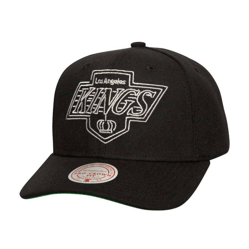 NHL Los Angeles Kings Mitchell & Ness Soul Strike Neon Logo Pro Crown Adjustable Hat