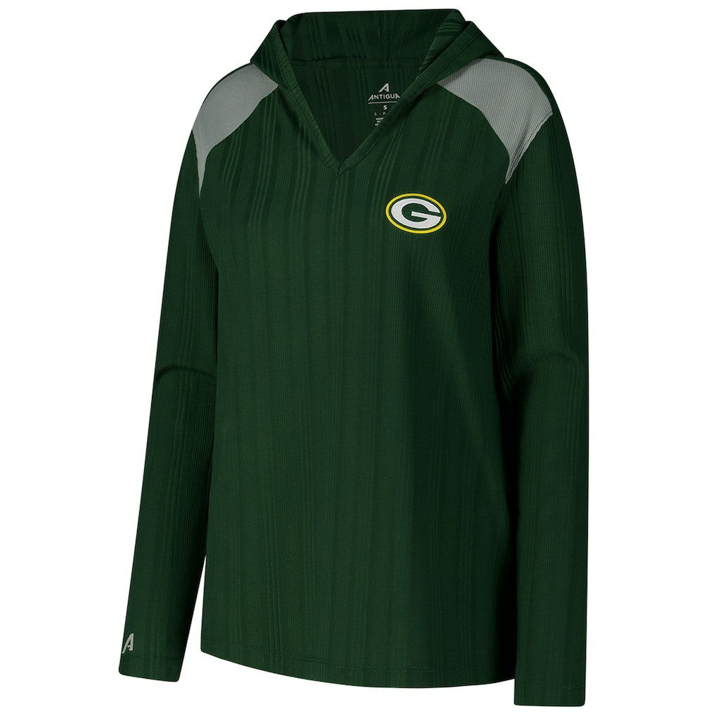 Antigua Women's Opulent Long Sleeve Hoodie T-Shirt - Green Bay Packers Hoodies