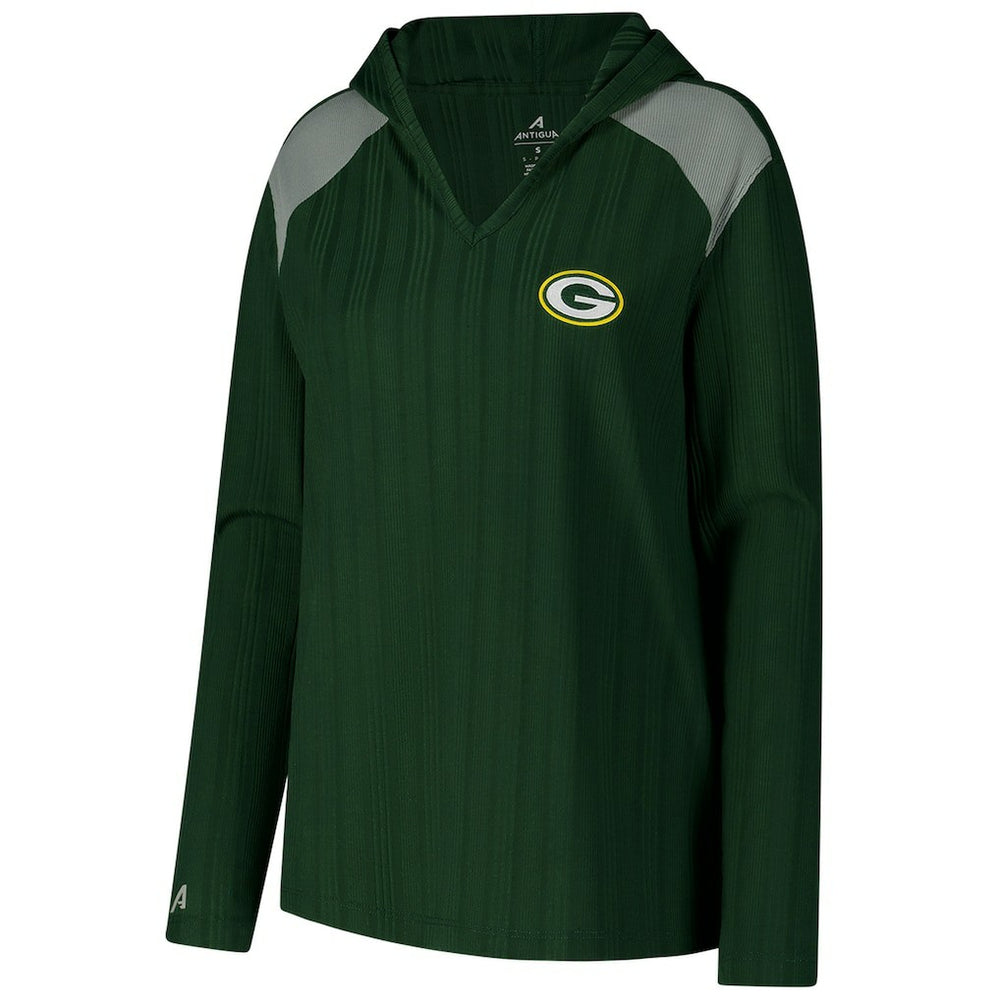 Antigua Women's Opulent Long Sleeve Hoodie T-Shirt - Green Bay Packers Hoodies