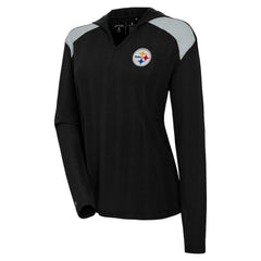 Antigua Women's Opulent Long Sleeve Hoodie T-Shirt - Pittsburgh Steelers Hoodies