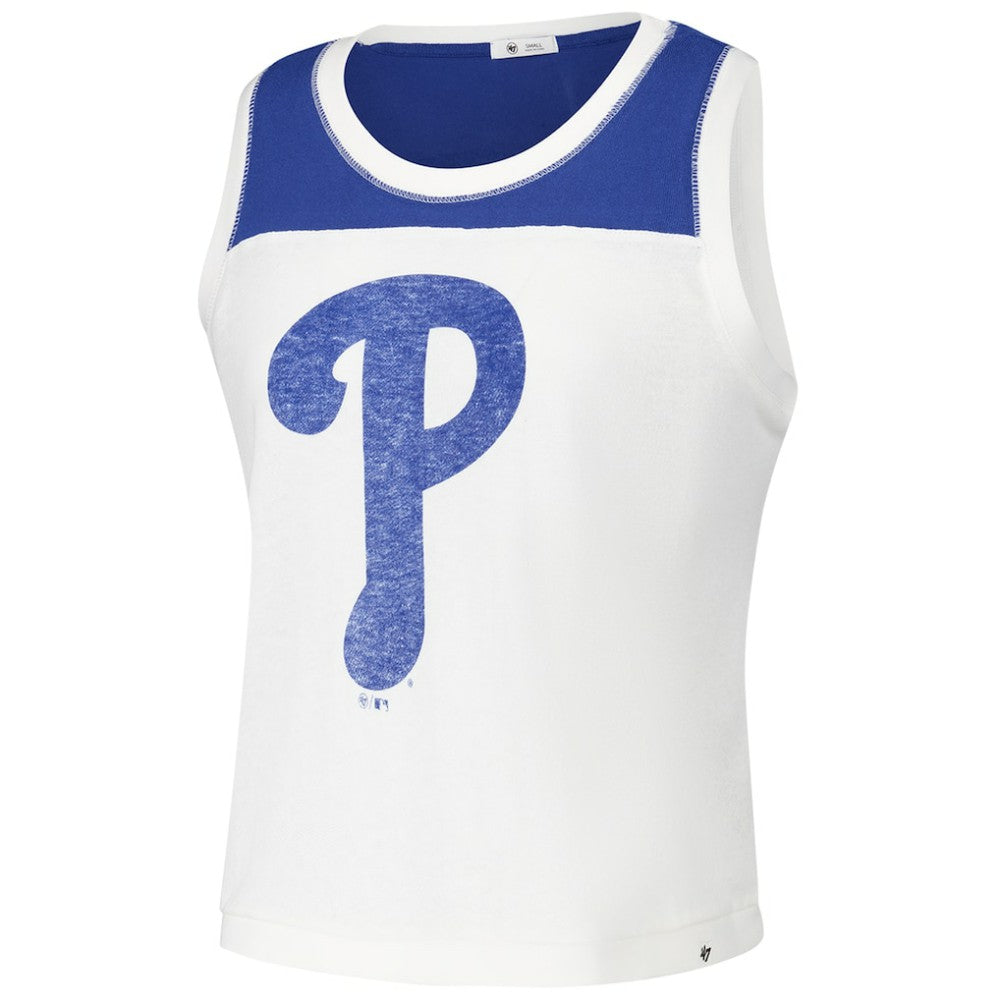 White Philadelphia Phillies '47 Women's Premier Zoey Waist Length Tank Top
