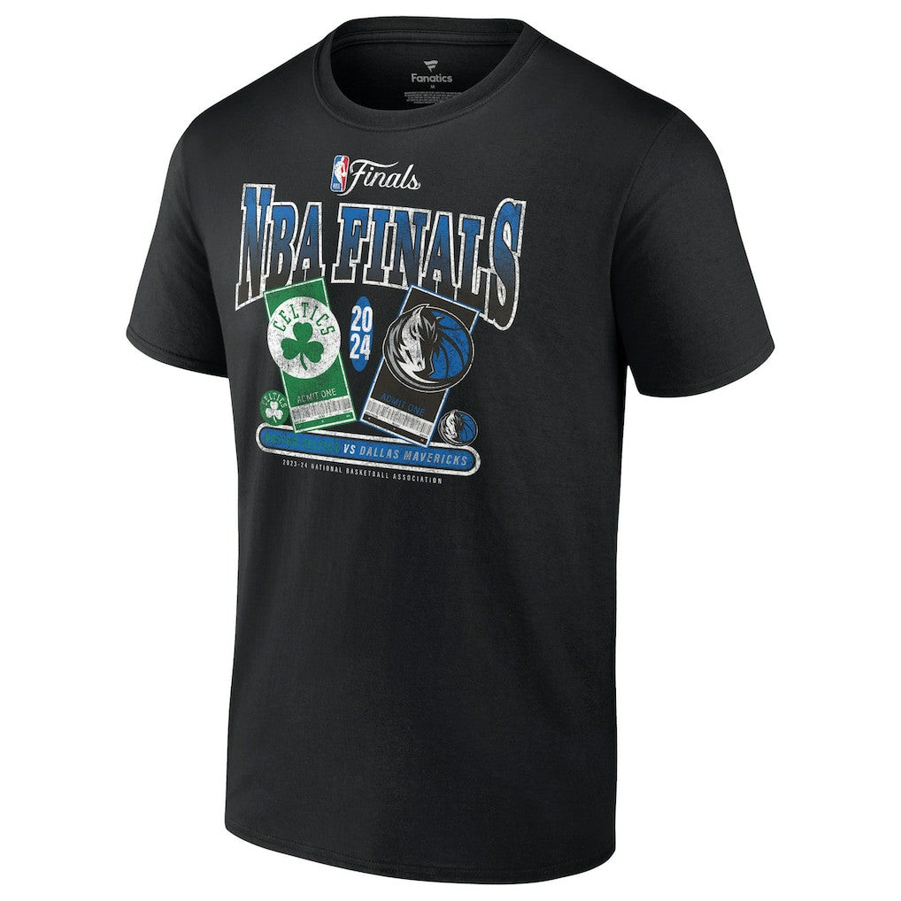 Fanatics Boston Celtics vs. Dallas Mavericks 2024 NBA Finals Matchup Drive To The Basket T-Shirt