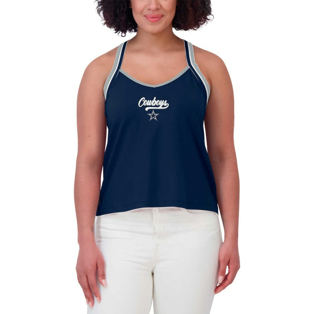 WEAR by Erin Andrews Women's Cross Strap Tri-Blend Tank Top - Dallas Cowboys Tops
