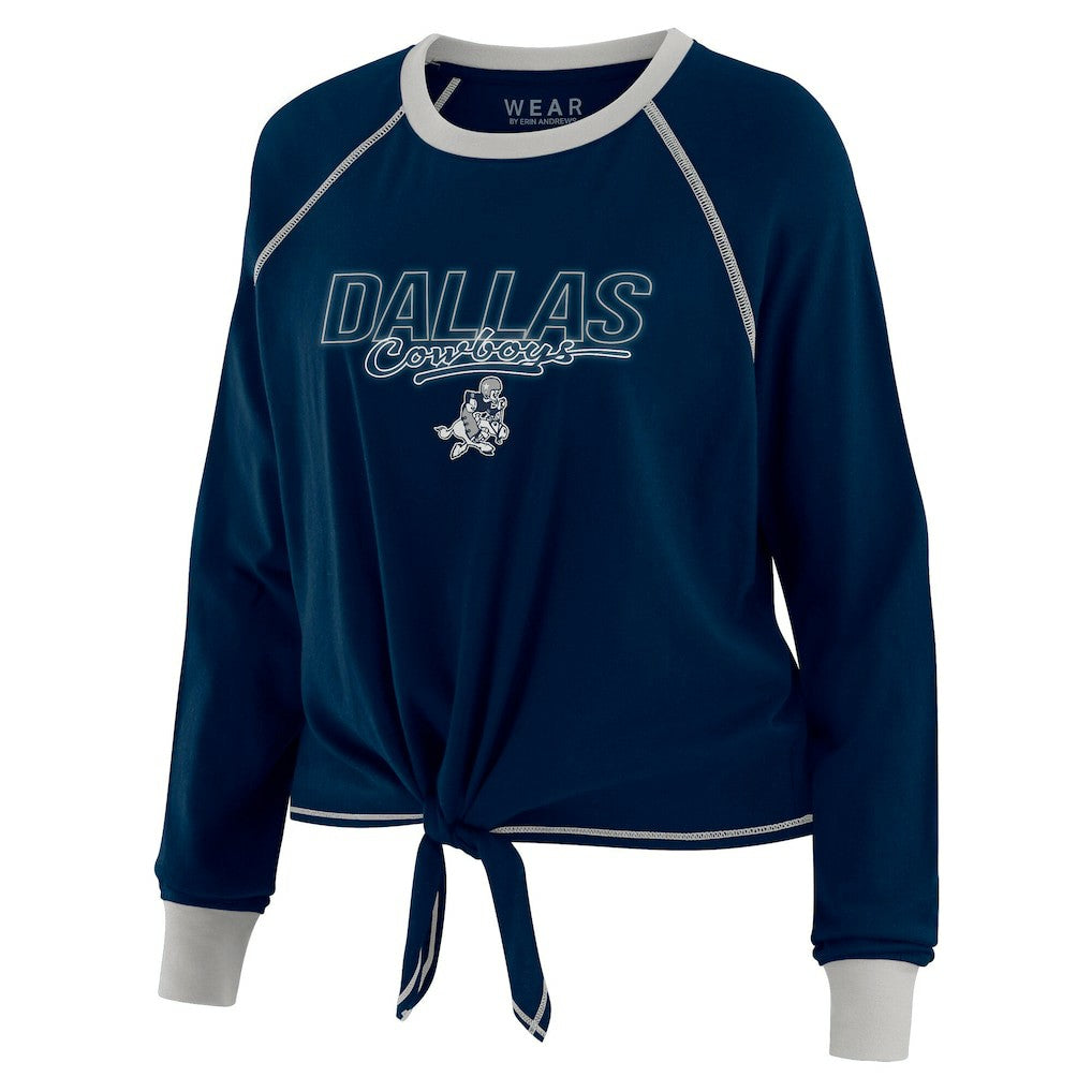 WEAR by Erin Andrews Women's Tie-Front Long Sleeve T-Shirt - Dallas Cowboys T-shirts