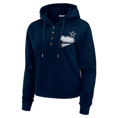 WEAR by Erin Andrews Women's Waffle-Knit Pullover Hoodie - Dallas Cowboys Hoodies