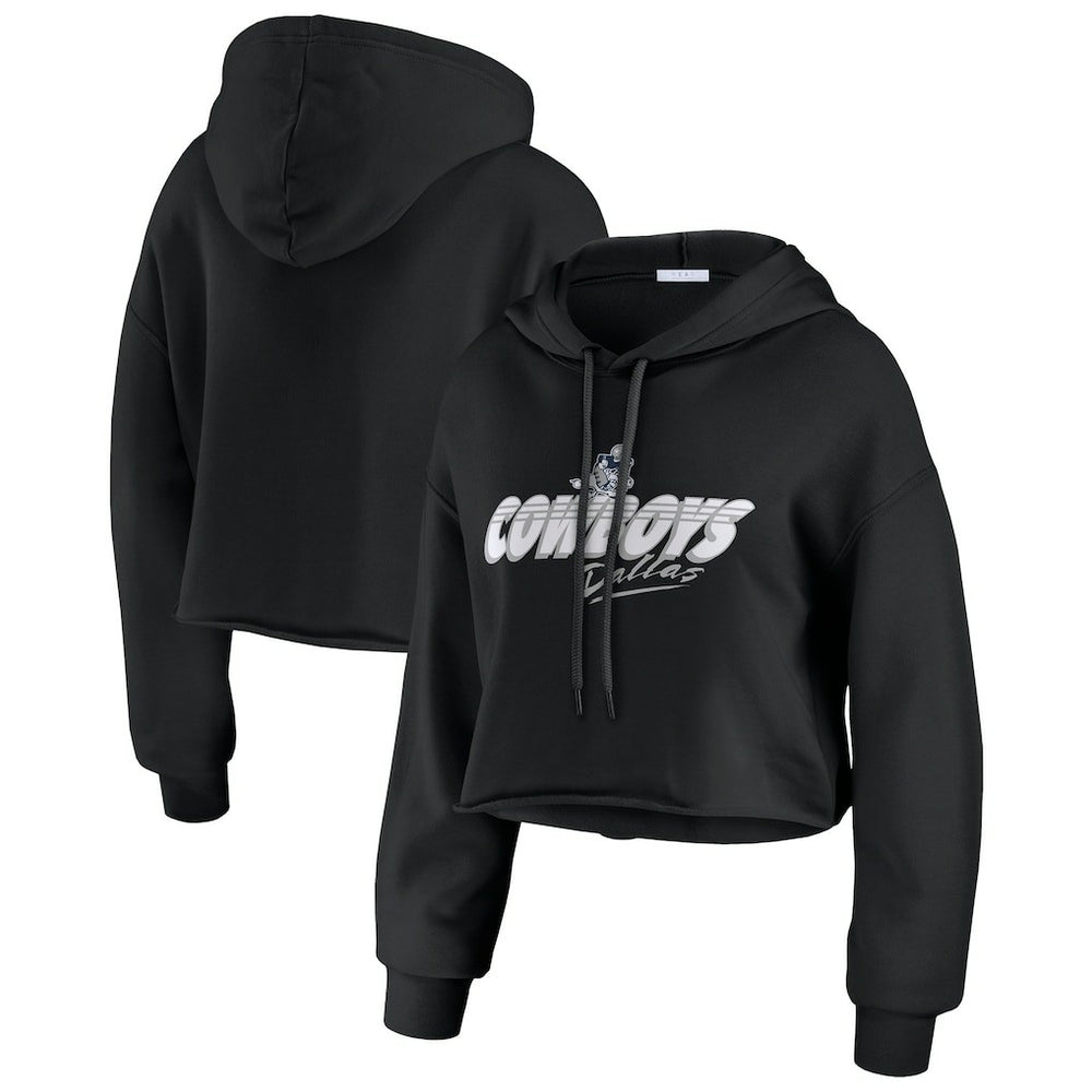 WEAR by Erin Andrews Women's Prime Cropped Pullover Hoodie - Dallas Cowboys Hoodies