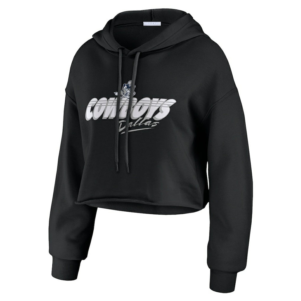 WEAR by Erin Andrews Women's Prime Cropped Pullover Hoodie - Dallas Cowboys Hoodies