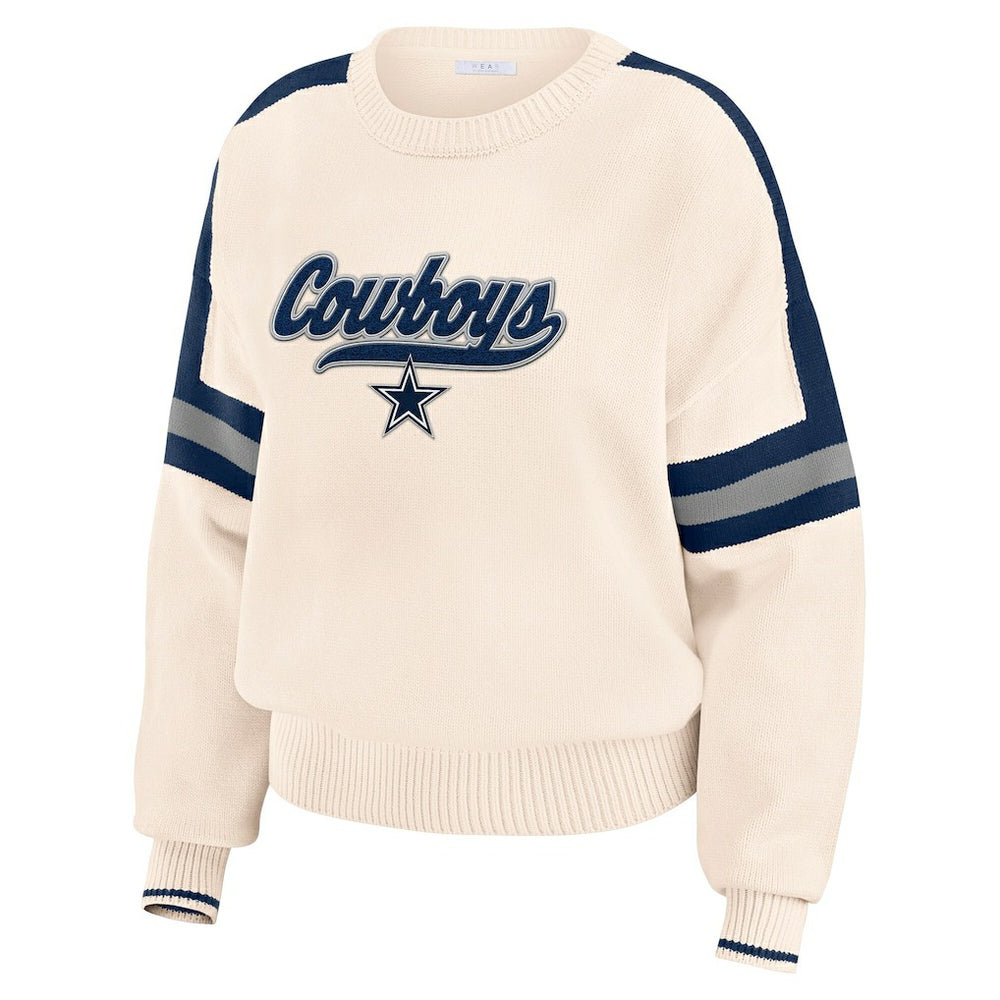 WEAR by Erin Andrews Women's Stripe Pullover Sweater - Dallas Cowboys Pullover