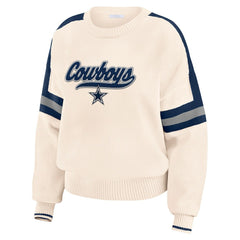WEAR by Erin Andrews Women's Stripe Pullover Sweater - Dallas Cowboys Pullover