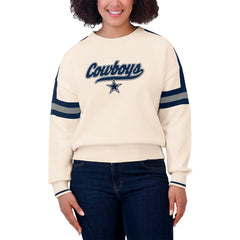 WEAR by Erin Andrews Women's Stripe Pullover Sweater - Dallas Cowboys Pullover