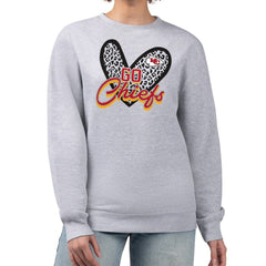 G-III 4Her by Carl Banks Women's Leopard Heart Pullover Sweatshirt - Kansas City Chiefs Pullover