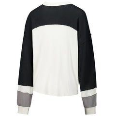 '47 Women's Double Header Curve Raglan Long Sleeve Crop Top - Jacksonville Jaguars Tops