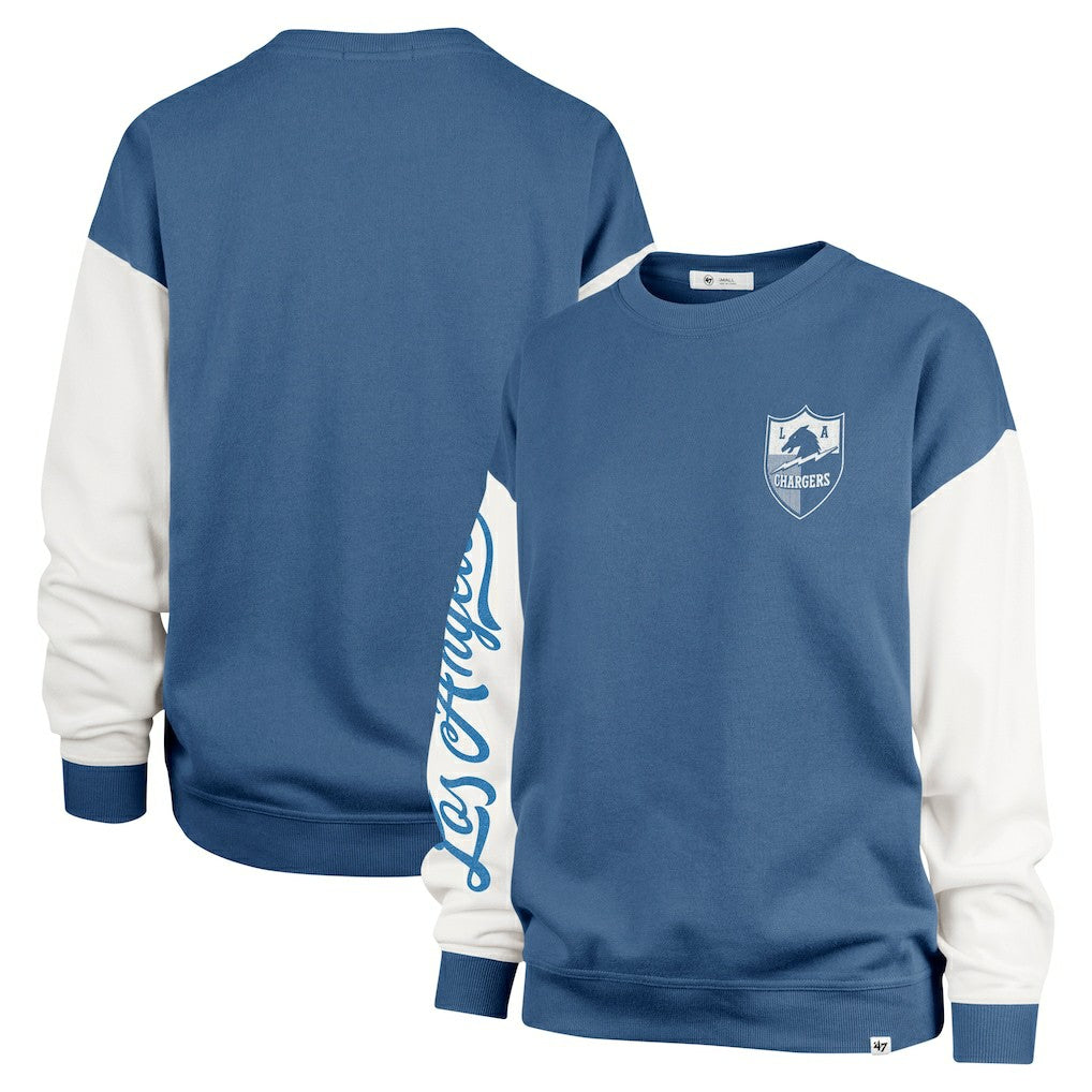 '47 Women's Double Header Rise Andie Pullover Sweatshirt - Los Angeles Chargers Pullover