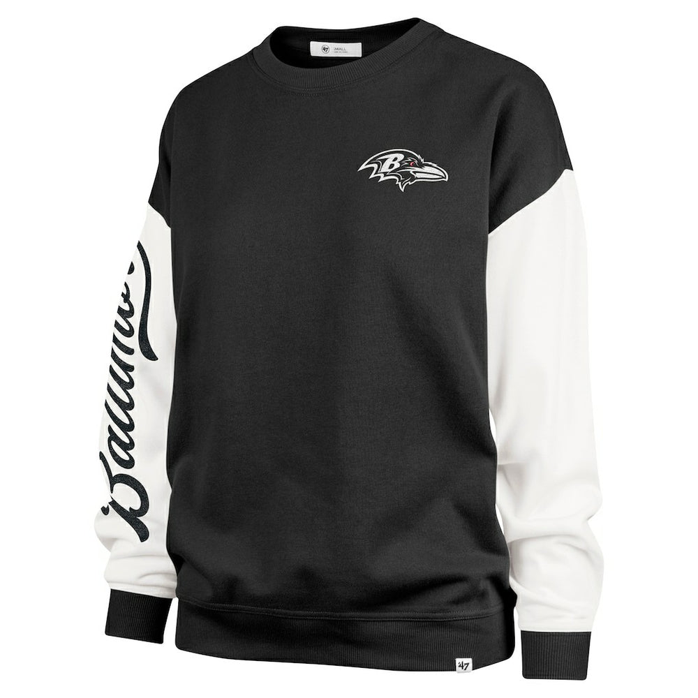 '47 Women's Double Header Rise Andie Pullover Sweatshirt - Baltimore Ravens Pullover