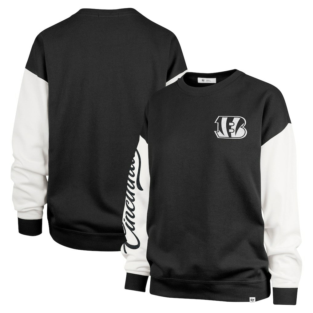 '47 Women's Double Header Rise Andie Pullover Sweatshirt - Cincinnati Bengals Pullover