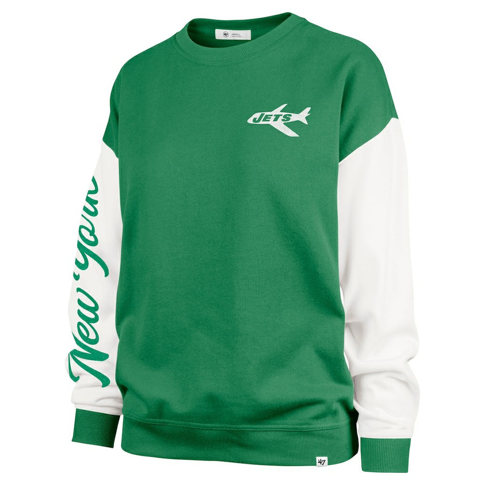 '47 Women's Double Header Rise Andie Pullover Sweatshirt - New York Jets Pullover