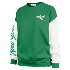 '47 Women's Double Header Rise Andie Pullover Sweatshirt - New York Jets Pullover