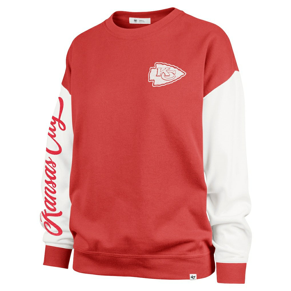 '47 Women's Double Header Rise Andie Pullover Sweatshirt - Kansas City Chiefs Pullover