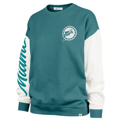 '47 Women's Double Header Rise Andie Pullover Sweatshirt - Miami Dolphins Pullover