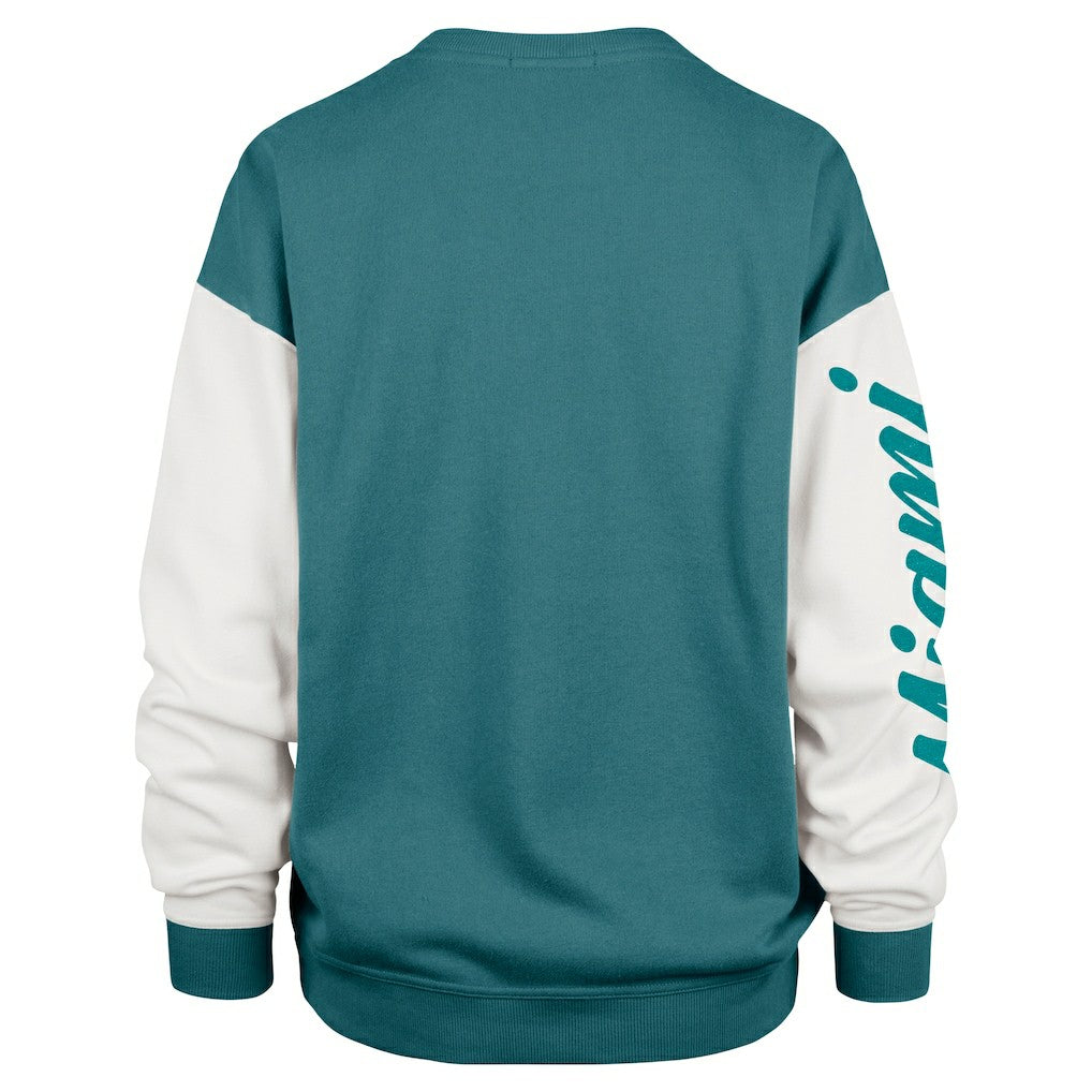 '47 Women's Double Header Rise Andie Pullover Sweatshirt - Miami Dolphins Pullover