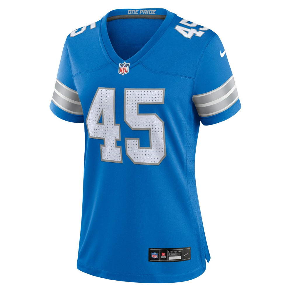 Isaac Ukwu  Women's Game Jersey - Detroit Lions Jerseys