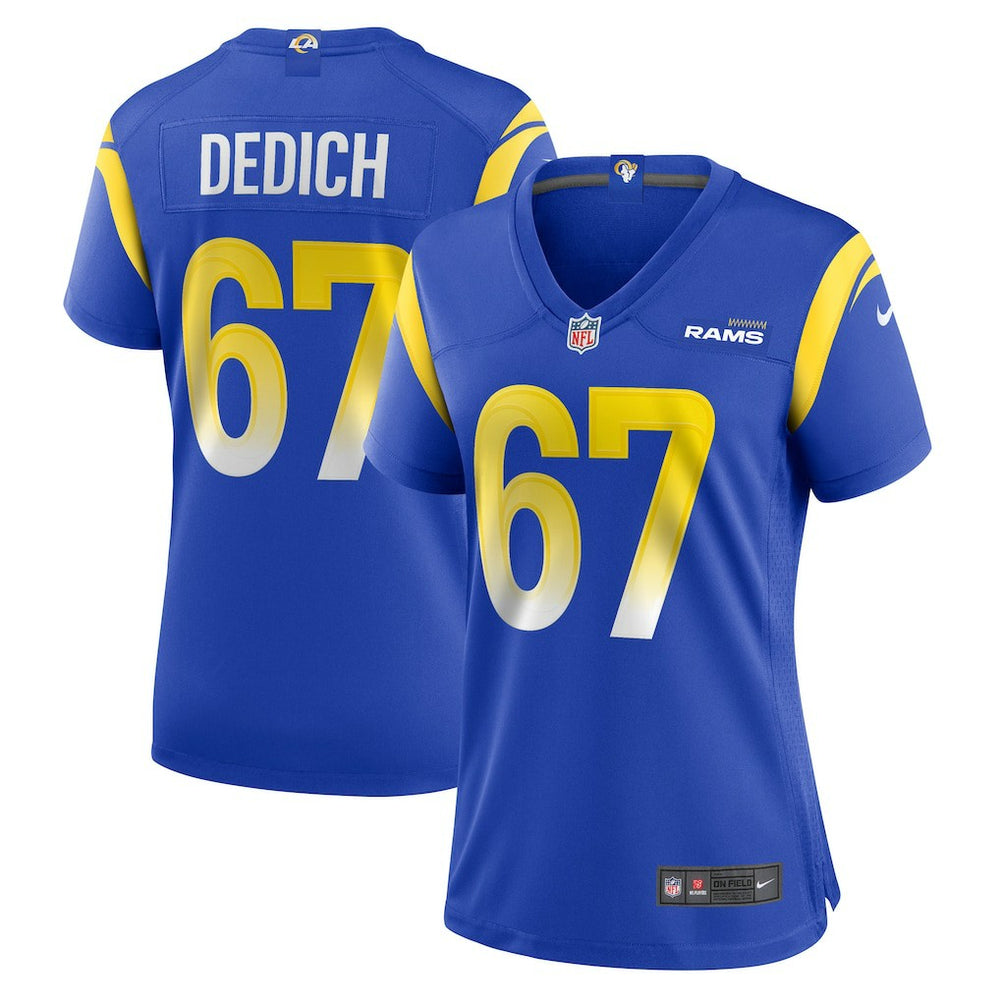 Justin Dedich  Women's Game Jersey - Los Angeles Rams Jerseys