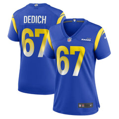 Justin Dedich  Women's Game Jersey - Los Angeles Rams Jerseys