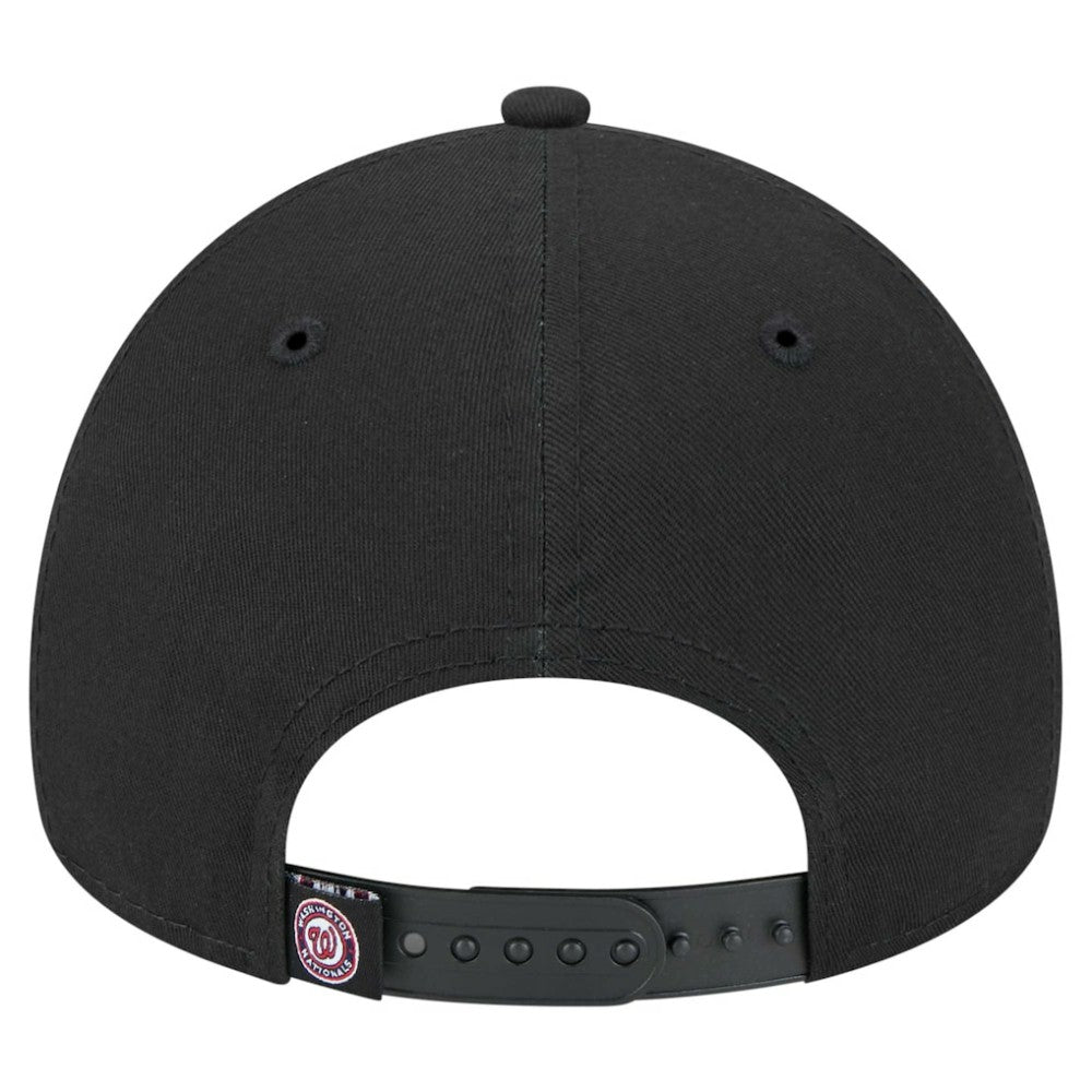 Black Washington Nationals New Era 9FORTY A-Frame Adjustable Hat