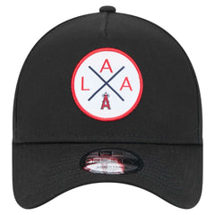 Black Los Angeles Angels New Era 9FORTY A-Frame Adjustable Hat